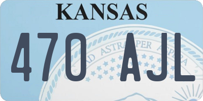 KS license plate 470AJL