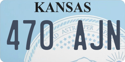 KS license plate 470AJN