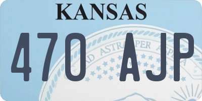KS license plate 470AJP