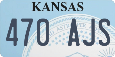 KS license plate 470AJS