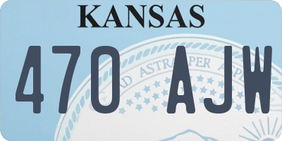 KS license plate 470AJW