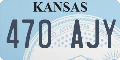 KS license plate 470AJY