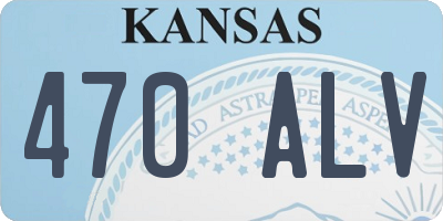 KS license plate 470ALV