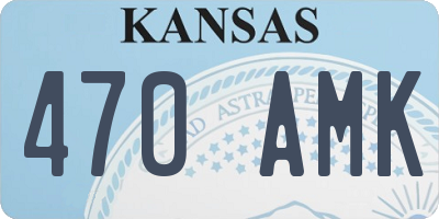 KS license plate 470AMK