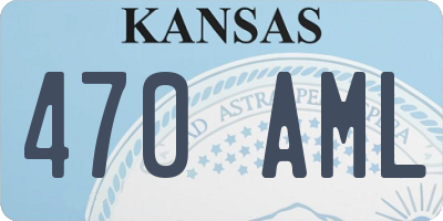 KS license plate 470AML