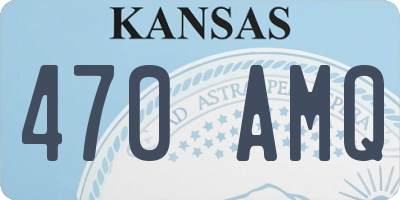 KS license plate 470AMQ