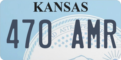 KS license plate 470AMR