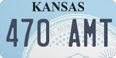 KS license plate 470AMT