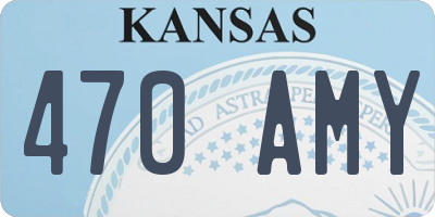 KS license plate 470AMY
