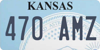 KS license plate 470AMZ