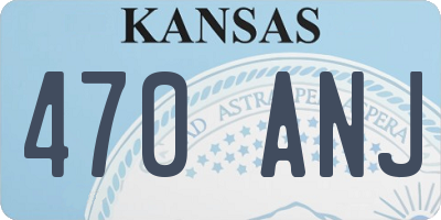 KS license plate 470ANJ