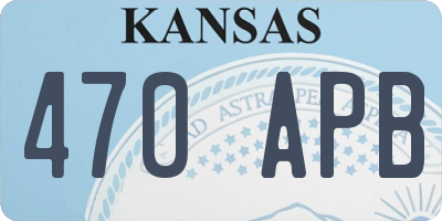 KS license plate 470APB