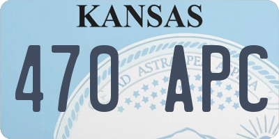 KS license plate 470APC