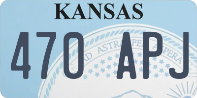 KS license plate 470APJ