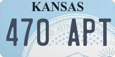 KS license plate 470APT