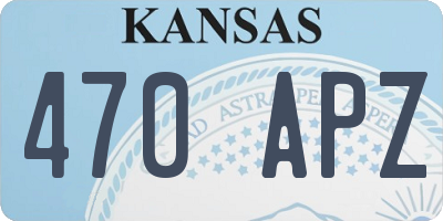 KS license plate 470APZ