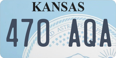 KS license plate 470AQA