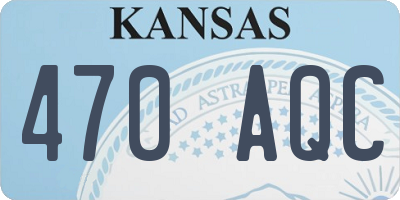 KS license plate 470AQC