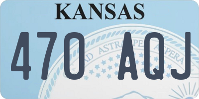 KS license plate 470AQJ