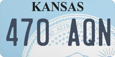 KS license plate 470AQN
