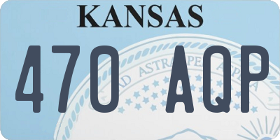 KS license plate 470AQP