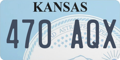 KS license plate 470AQX