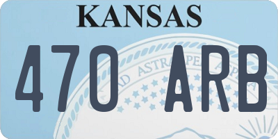 KS license plate 470ARB