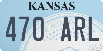 KS license plate 470ARL