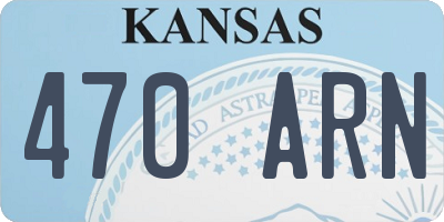 KS license plate 470ARN