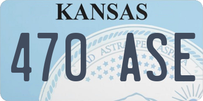 KS license plate 470ASE