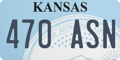 KS license plate 470ASN