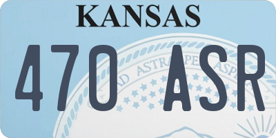 KS license plate 470ASR