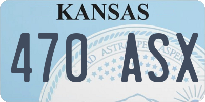 KS license plate 470ASX