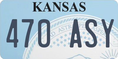 KS license plate 470ASY