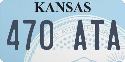 KS license plate 470ATA