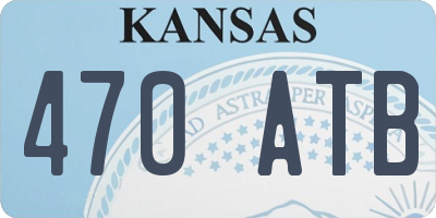 KS license plate 470ATB