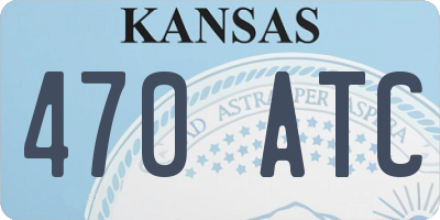 KS license plate 470ATC