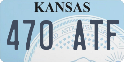 KS license plate 470ATF
