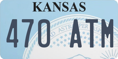 KS license plate 470ATM