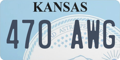 KS license plate 470AWG