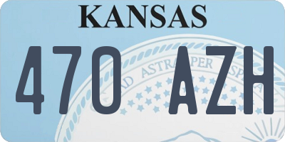 KS license plate 470AZH