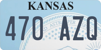 KS license plate 470AZQ