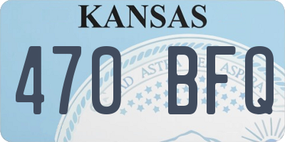 KS license plate 470BFQ