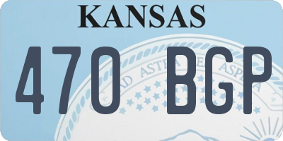 KS license plate 470BGP