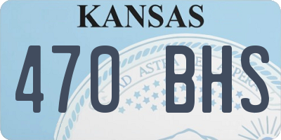 KS license plate 470BHS