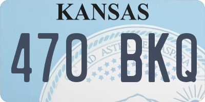 KS license plate 470BKQ