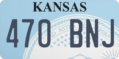 KS license plate 470BNJ