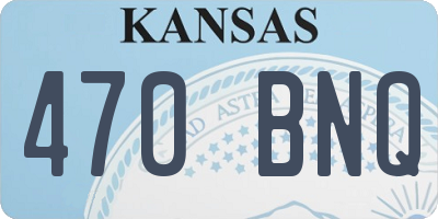 KS license plate 470BNQ