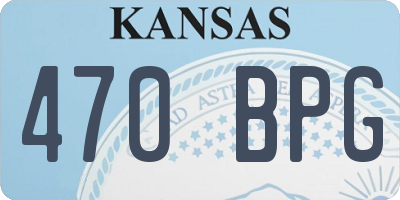 KS license plate 470BPG