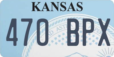 KS license plate 470BPX